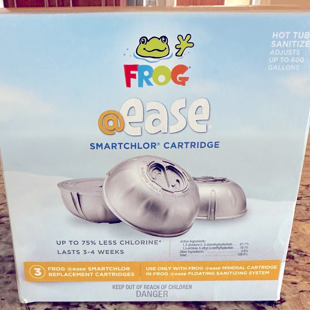 Frog @ Ease Smartchlor Cartridge. Pack of 3. Hot Tub Sanitizer